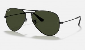 Ray-Ban Aviator Classic Sunglasses Black and Green RB3025