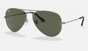 Ray-Ban Aviator Classic Sunglasses Grey and Green RB3025