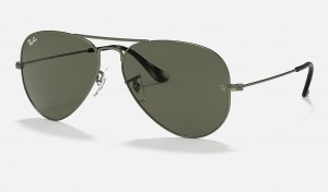 Ray-Ban Aviator Classic Sunglasses Transparent Green and Green RB3025