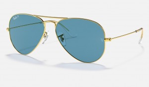 Ray-Ban Aviator Classic Sunglasses Gold and Blue RB3025