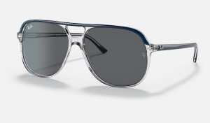 Ray-Ban Bill Sunglasses Blue On Transparent and Dark Grey RB2198