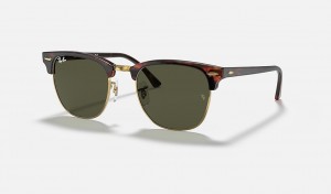 Ray-Ban Clubmaster Classic Sunglasses Mock Tortoise and Green RB3016
