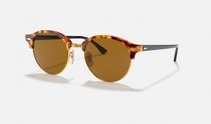 Ray-Ban Clubround Classic Sunglasses Brown Havana and Brown RB4246