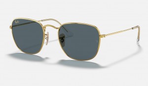 Ray-Ban Frank Legend Gold Sunglasses Gold and Blue RB3857