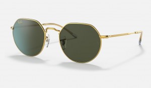 Ray-Ban Jack Sunglasses Gold and Green RB3565