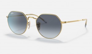 Ray-Ban Jack Sunglasses Gold and Blue RB3565