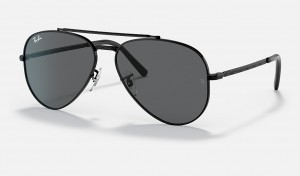 Ray-Ban New Aviator Sunglasses Black and Grey RB3625