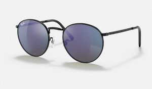 Ray-Ban New Round Sunglasses Black and Blue RB3637