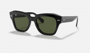 Ray-Ban State Street Sunglasses Black and Green RB2186
