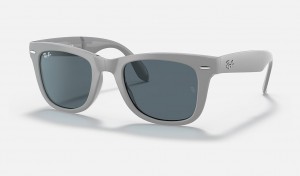 Ray-Ban Wayfarer Folding Classic Sunglasses Grey and Blue RB4105