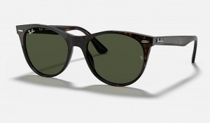 Ray-Ban Wayfarer Ii Classic Sunglasses Tortoise and Green RB2185
